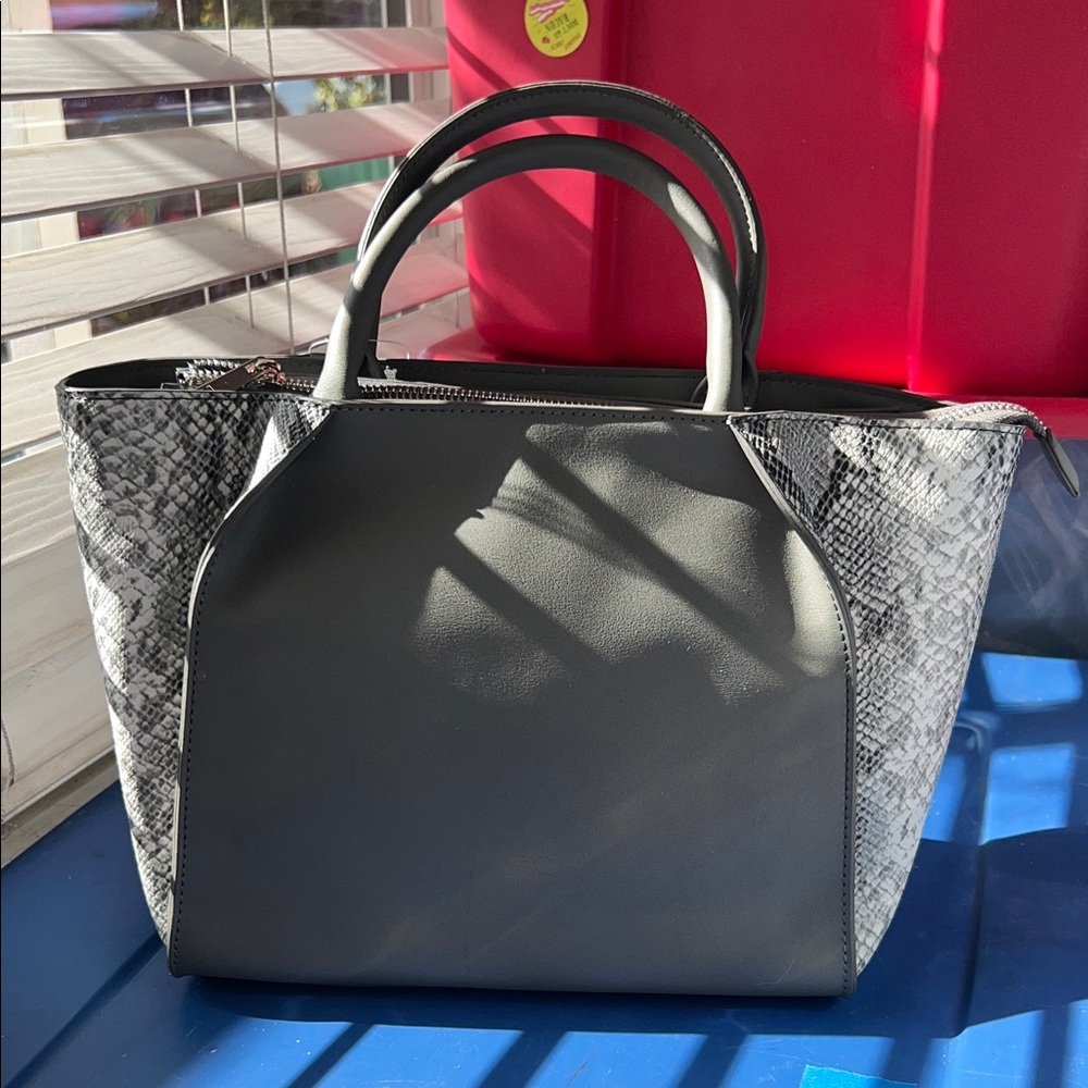 Gray Snakeskin Women's Handbag